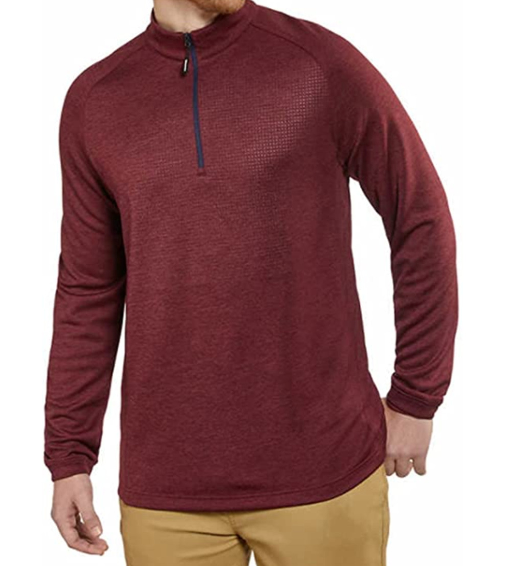 Bolle Performance 1/4 Zip Pullover Golf Shirt Men's Medium Red Rhododendron NWT